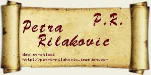 Petra Rilaković vizit kartica